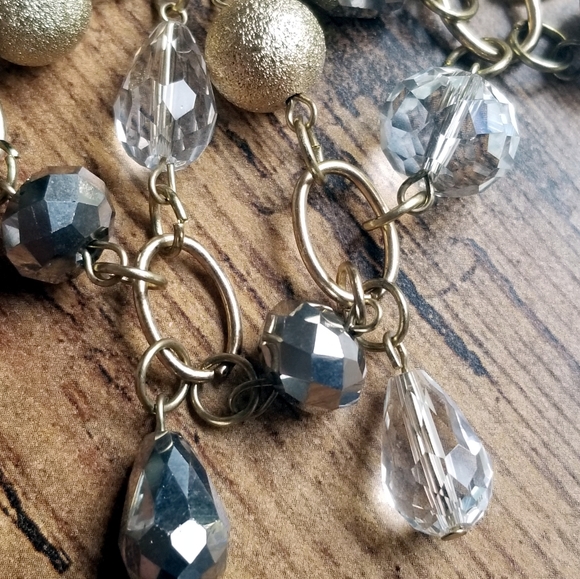 Erica Lyons Five Level Tiered Crystal Necklace NWT - Picture 11 of 12